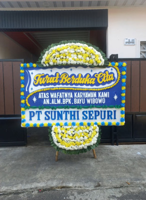 Papan Bunga Duka di Kasiruta Barat